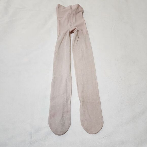 Girls Children's Place Light Pink Metallic Glitter Tights Size 4-5 - Picture 1 of 11